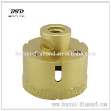 Vacuum brazed diamond core drill bits